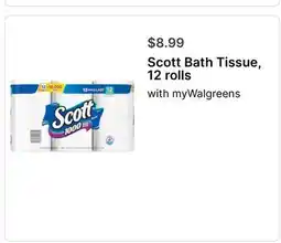 Walgreens Scott Bath Tissue offer