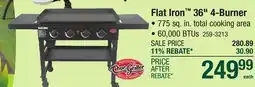 Menards Char-Griller Flat Iron 36 4-Burner Propane Gas Griddle offer