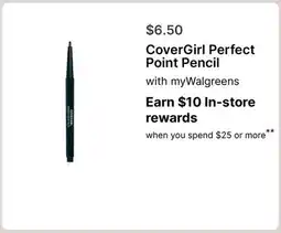 Walgreens CoverGirl Perfect Point Pencil with myWalgreens offer