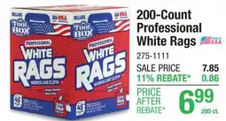 Menards Sellars ToolBox Professional White Rags Shop Towels - 200 Count offer