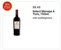 Walgreens Select Menage A Trois offer