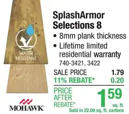 Menards Mohawk SplashArmor Selections 8 Pebblerock Pine 7-1/2 x 47-1/4 Laminate Flooring (22.09 sq.ft/ctn) offer