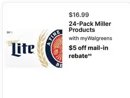 Walgreens 24-Pack Miller Products offer