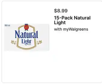 Walgreens 15-Pack Natural Light offer