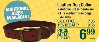 Menards Master Paws Cognac Leather Dog Collar - Medium offer