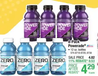 Menards Powerade Mountain Berry Blast Sports Drink - 8 Pack offer