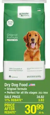 Menards Master Paws Original Dog Food - 55 lb offer