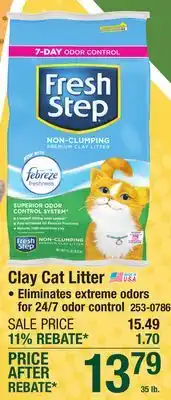 Menards Fresh Step Extreme Clay Non-Clumping Cat Litter - 35 lbs offer