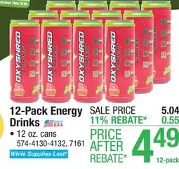 Menards OxyShred Ultra Energy Cali Cola Energy Drink - 12 oz offer