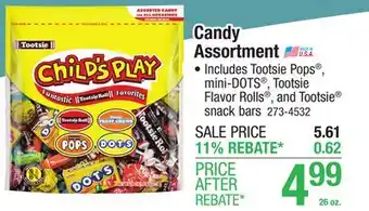 Menards Tootsie Child's Play Assorted Candy - 26 oz offer