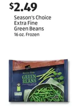 Aldi Season's Choice Extra Fine Green Beans offer