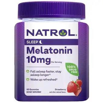 Walgreens Melatonin 10mg, Sleep Support, Gummies Strawberry offer