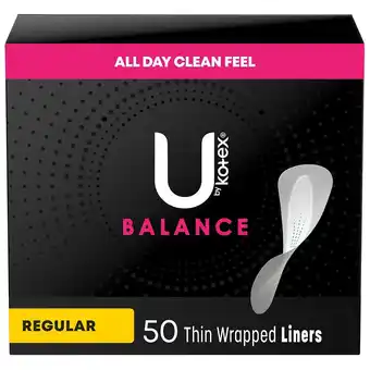 Walgreens Balance Thin Wrapped Liners Unscented, Regular (50 ct) offer