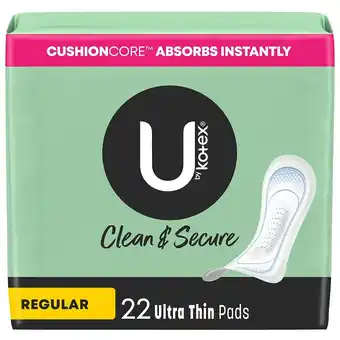 Walgreens Clean & Secure Ultra Thin Pads Unscented, Regular offer