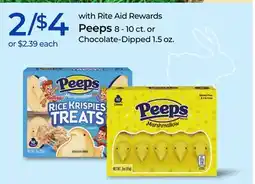 Rite Aid Peeps 8 - 10 ct. or Chocolate-Dipped 1.5 oz offer