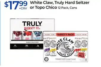 Rite Aid White Claw, Truly Hard Seltzer or Topo Chico offer