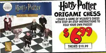 Ollie's HARRY POTTER ORIGAMI CHESS offer