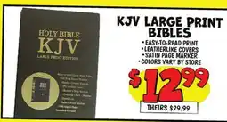 Ollie's KJV LARGE PRINT BIBLES offer