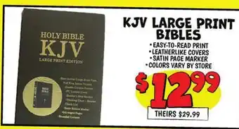 Ollie's KJV LARGE PRINT BIBLES offer