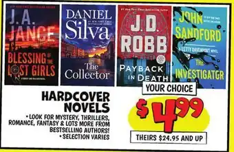 Ollie's HARDCOVER NOVELS offer