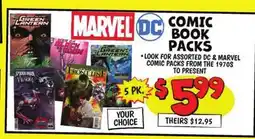 Ollie's COMIC BOOK PACKS offer