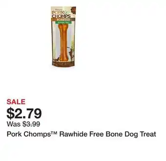 Petsmart Pork Chomps Rawhide Free Bone Dog Treat offer