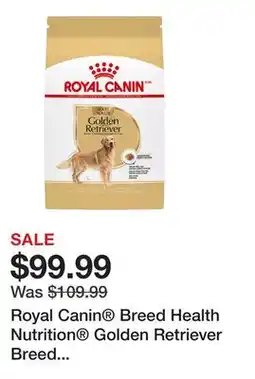 Petsmart Royal Canin Breed Health Nutrition Golden Retriever Breed Specific Adult Dog Dry Food - 30 lb offer