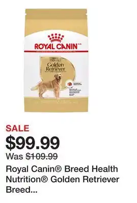 Petsmart Royal Canin Breed Health Nutrition Golden Retriever Breed Specific Adult Dog Dry Food - 30 lb offer