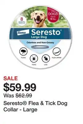 Petsmart Seresto Flea & Tick Dog Collar - Large offer