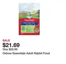 Petsmart Oxbow Essentials Adult Rabbit Food offer