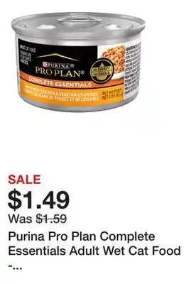 Petsmart Purina Pro Plan Complete Essentials Adult Wet Cat Food - Antioxidants, High-Protein, in Gravy, 3 Oz offer