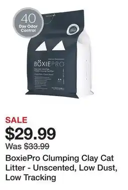 Petsmart BoxiePro Clumping Clay Cat Litter - Unscented, Low Dust, Low Tracking offer