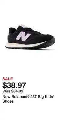 Kohl's New Balance 237 Big Kids' Shoes offer