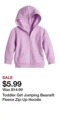 Kohl's Toddler Girl Jumping Beans Fleece Zip-Up Hoodie offer