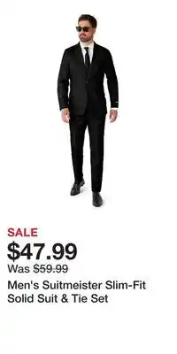 Kohl's Men's Suitmeister Slim-Fit Solid Suit & Tie Set offer