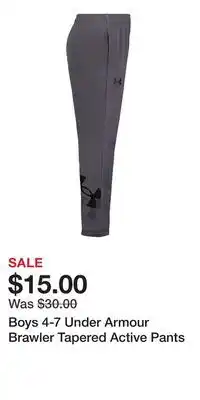 Kohl's Boys 4-7 Under Armour Brawler Tapered Active Pants offer