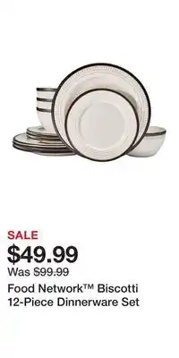 Kohl's Food Network Biscotti 12-Piece Dinnerware Set offer