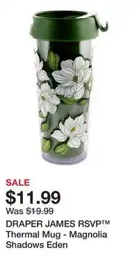 Kohl's DRAPER JAMES RSVP Thermal Mug - Magnolia Shadows Eden offer