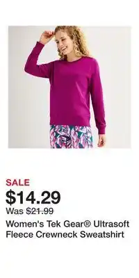 Kohl's Women's Tek Gear Ultrasoft Fleece Crewneck Sweatshirt offer