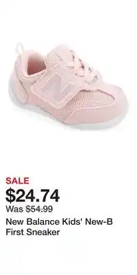 Nordstrom New Balance Kids' New-B First Sneaker offer