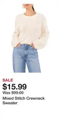 Nordstrom Mixed Stitch Crewneck Sweater offer