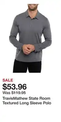 Nordstrom TravisMathew State Room Textured Long Sleeve Polo offer