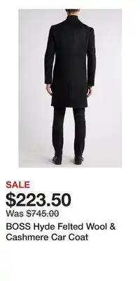 Nordstrom BOSS Hyde Felted Wool & Cashmere Car Coat offer