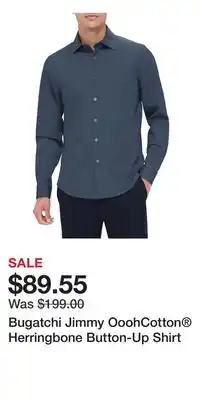 Nordstrom Bugatchi Jimmy OoohCotton Herringbone Button-Up Shirt offer