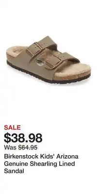 Nordstrom Birkenstock Kids' Arizona Genuine Shearling Lined Sandal offer