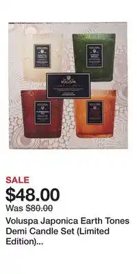 Nordstrom Voluspa Japonica Earth Tones Demi Candle Set (Limited Edition) (Nordstrom Exclusive) $80 Value offer