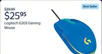 Walmart Logitech G203 Lightsync Gaming Mouse - Blue offer