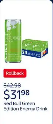 Walmart Red Bull Green Edition Energy Drink, Curuba Elderflower offer