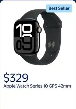 Walmart Apple Watch Series 10 GPS 42mm Jet Black Aluminum Case with Black Sport Band offer