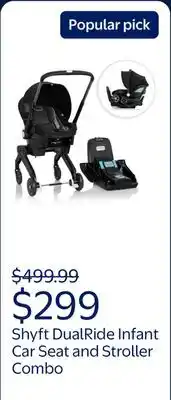 Walmart Shyft DualRide Infant Car Seat and Stroller Combo (Beaufort Black) offer